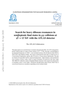 Search for heavy diboson resonances in semileptonic final states in p p collisions at √ s = 13 TeV with the ATLAS detector