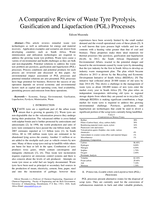 A comparative review of waste tyre pyrolysis, gasification and liquefaction (PGL) processes
