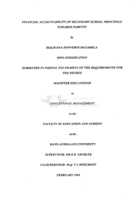 Financial accountability of secondary school principals towards parents