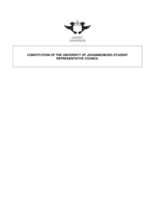 Constitution of the University of Johannesburg Student Representative Council