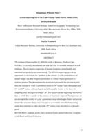 Imagining a ‘Pleasant Place’ : A rock engraving site in the Trans-Gariep Nama Karoo, South Africa