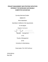Project management and strategic initiatives intersect for increased sustainable competitive advantage