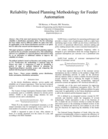 Reliability based planning methodology for feeder automation