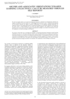 Argyris and Associates' orientations towards learning collectively: can it be measured through self reports?