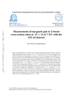 Measurements of top-quark pair to Z-boson oss-section ratios at √s = 13, 8, 7 TeV with t cr he ATLAS detector