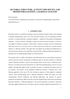 Sectoral structure, activity specificity, and deindustrialisation : a Marxian analysis