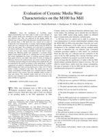 Evaluation of ceramic media wear characteristics on the M100 Isa Mill