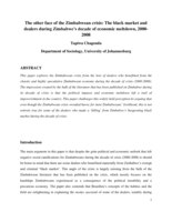 The other face of the Zimbabwean crisis: the black market and dealers during Zimbabwe’s decade of economic meltdown, 2000-2008