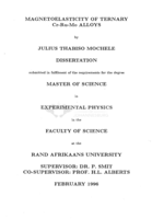 Magnetoelasticity of ternary Cr-Ru-Mo alloys
