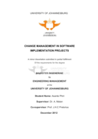 Change management in software implementation projects