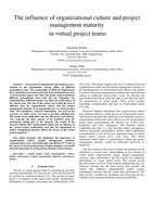 The influence of organizational culture and project management maturity in virtual project teams