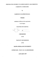 Preparation of new cyclopentadienyl molybdenum carbonyl complexes