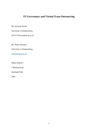 IT governance and virtual team outsourcing
