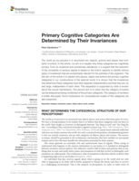 Primary cognitive categories are determined by their invariances