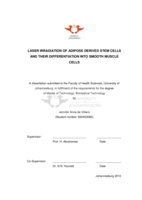 Laser irradiation of adipose derived stem cells and their differentiation into smooth muscle cells