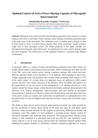 Optimal control of active power sharing capacity of microgrids interconnected