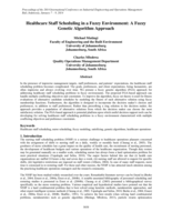 Healthcare staff scheduling in a fuzzy environment : a fuzzy genetic algorithm approach