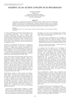 Validity as an action concept in IO Psychology.