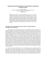 Student-generated design principles for transforming an educational technology module