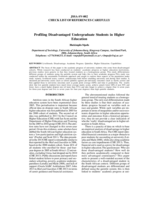 Profiling disadvantaged undergraduate students in higher education