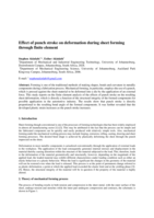 Effect of punch stroke on deformation during sheet forming through finite element