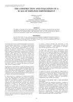 The construction and evaluation of a scale of employee empowerment.
