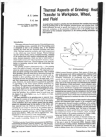 Thermal aspect of grinding : heat transfer to workpiece, wheel, and fluid