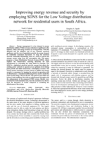 Improving energy revenue and security by employing SDNS for the low voltage distribution network for residential users in South Africa.