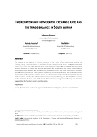 The relationship between the exchange rate and the trade balance in South Africa