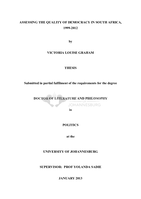 Assessing the quality of democracy in South Africa, 1999-2012