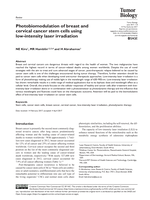 Photobiomodulation of breast and cervical cancer stem cells using low-intensity laser irradiation