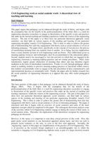 Civil engineering work as social semiotic work : a theoretical view of teaching and learning