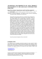 Awareness and prospects of agile project management in the Ghanaian construction industry
