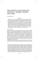 The ethics of routine HIV testing : a respect-based analysis