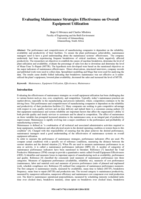 Evaluating Maintenance Strategies Effectiveness on Overall Equipment Utilization