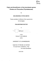 Origin and diversification of the Australasian genera Pimelea and Thecanthes (Thymelaeaceae)