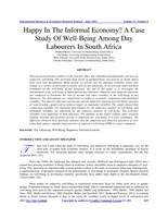 Happy in the informal economy? A case study of well-being among day labourers in South Africa