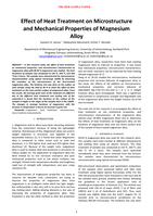 Effect of heat treatment on microstructure and mechanical properties of magnesium alloy