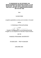 'n Ondersoek na die definisie van bedryfsvereistes kragtens Artikel 213 en die begrip "billike rede" kragtens Artikel 188(1)(a)(ii) van Wet op Arbeidsverhoudinge, Wet 66 van 1995