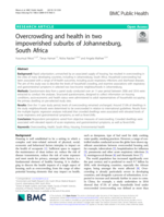Overcrowding and health in two impoverished suburbs of Johannesburg, South Africa