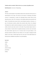 Zambian media in transition: media reforms in an economic and political context