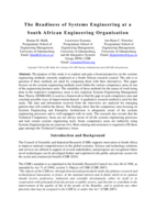 The readiness of systems engineering at a South African engineering organisation
