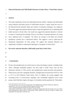 Maternal education and child health outcomes in South Africa : a panel data analysis