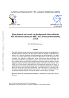 Beam-induced and cosmic-ray backgrounds observed in the ATLAS detector during the LHC 2012 proton-proton running period