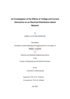 An investigation of the effects of voltage and current harmonics on an electrical distribution island network