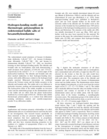 Hydrogen-bonding motifs and thermotropic polymorphism in redetermined halide salts of hexamethylenediamine.