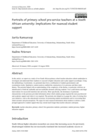 Portraits of primary school pre-service teachers at a South African university: Implications for nuanced student support