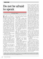 Do not be afraid to speak