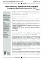 Global governance reforms to achieve sustainable development goal one (no poverty) in BRICS