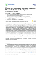 Mapping the landscape and structure of research on education for sustainable development : a bibliometric Review